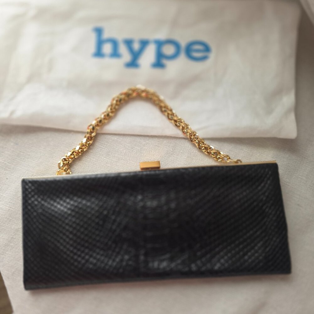 Hype Leather Croc Embossed Clutch - Picture 4 of 7